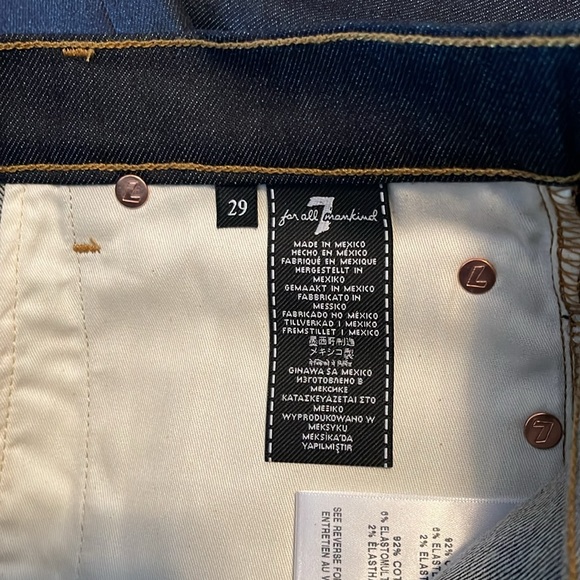 Men’s Seven 7 For All Mankind Slimmy Blue Jeans - Picture 3 of 6